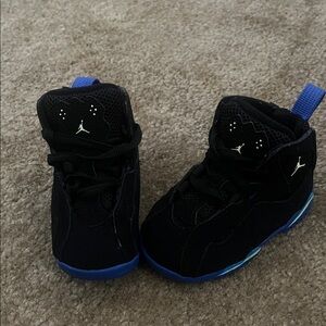 Jordan Kids Black and Blue Sneakers